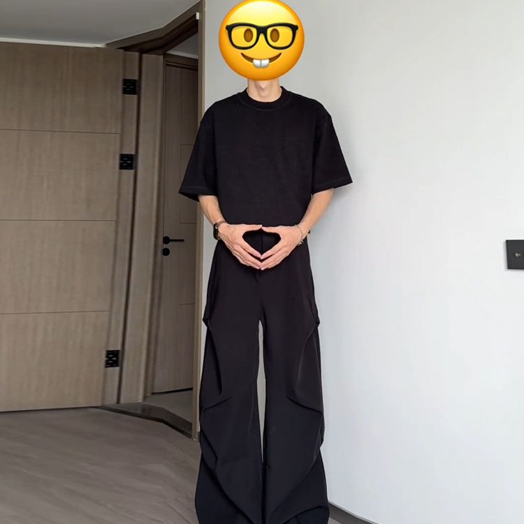 1506/Q2280/P44美式秋季新款潮牌宽松微喇垂感休闲长裤1,男装休闲裤,星座1506-1