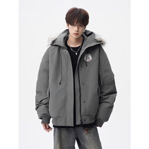 1506/Q86160/P94潮牌连帽毛领派克棉服男百搭情侣棉衣宽松外套1图片