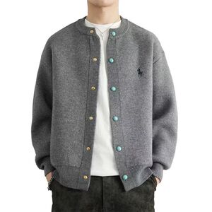 1506/M50161/P74绿松石棒球服新款简约针织开衫夹克男装上衣2图片