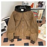 1506/MS60151/P79工装夹克男春季复古宽松假两件棒球服外套1，男装夹克，星座1506-1