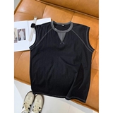 1506-1/TT1461/P37缝线设计无袖T恤衫男日系通勤休闲，商品下架区，星座1506-1