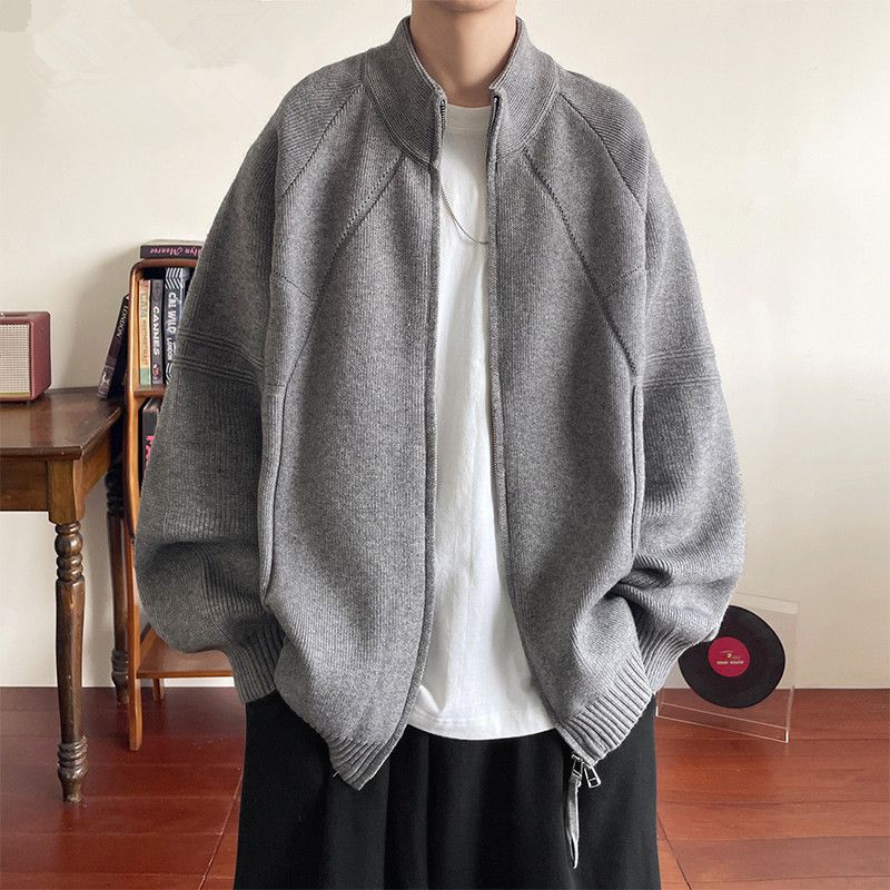 1506-1/MGT311/P79美式复古拉链圆领针织毛衣男,男装针织衫/毛衣,星座1506-1
