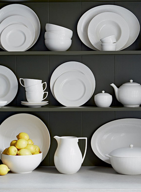 WEDGWO TISBUR出口英国原单一级西餐牛排家用碗盘奶壶外贸孤品GJ