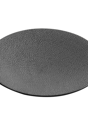 【外贸出口餐具】新加坡大品牌陆家餐具黑色磨砂西餐牛排盘陶瓷