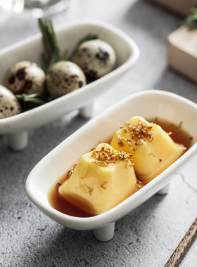 高档纯白色陶瓷凉拌碟西餐碟菜碟KTV小食碟火锅小味碟餐厅定制