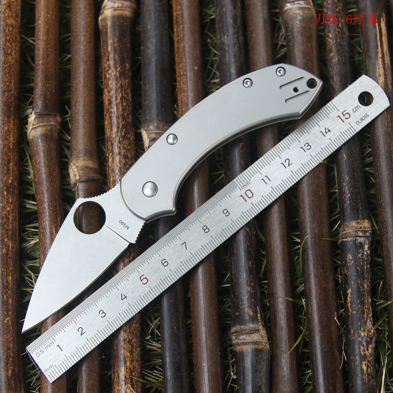 钛合金M390 折叠刀 高硬度刀具 碳纤维迷你 锋利小刀