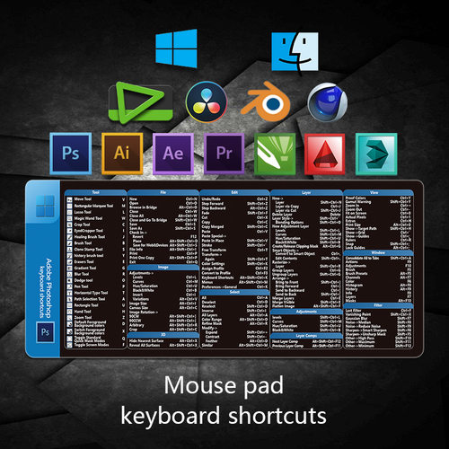 keyboard shortcuts English Office Excel Mouse pad  PS/PR/CAD