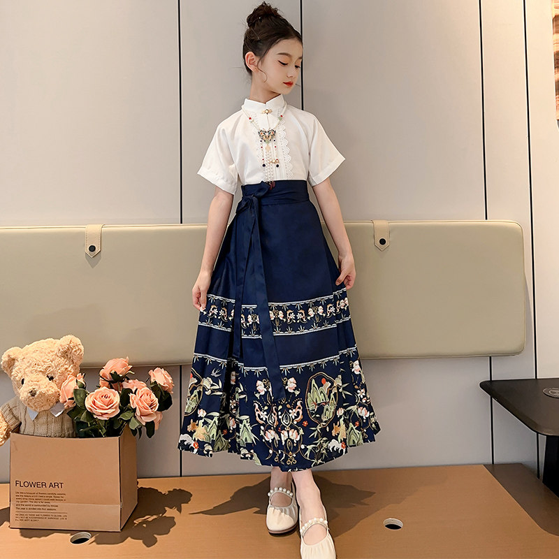 马面裙女童夏天儿童汉服古装套装裙小女孩中国风夏季复古薄款唐装高性价比高么？