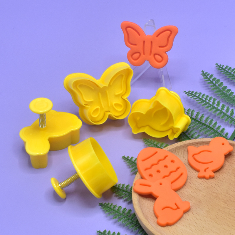 复活节饼干模具卡通兔子小鸡复活蛋翻糖烘焙工具3d立体曲奇切模