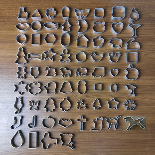 圣诞节卡通饼干模具动物长方形爱心糖霜曲奇凤梨酥糕点烘焙工具