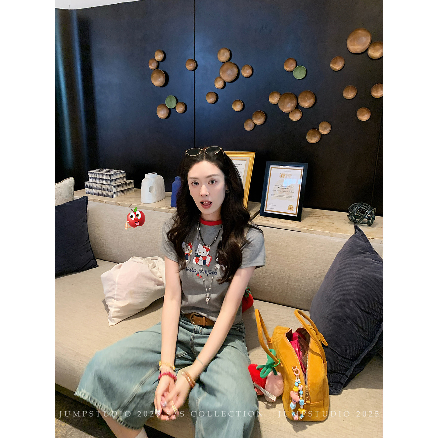 草莓跳 美式复古水洗七分牛仔裤女夏季高腰直筒裤宽松百搭裤子,女装/女士精品,牛仔裤,淘宝优惠券,粉丝福利购,淘宝优惠卷