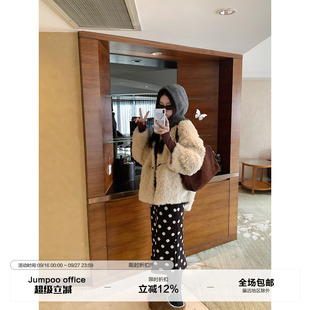 草莓跳 复古波点羊毛针织半身裙女冬季高腰显瘦加厚中长款裙子