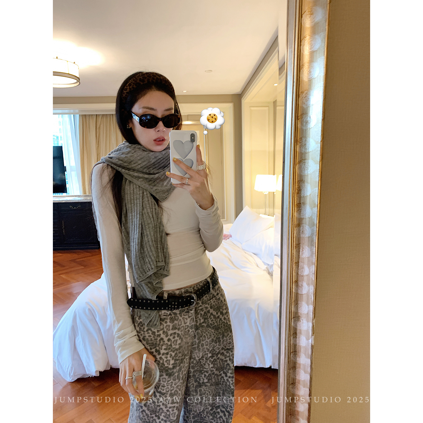 草莓跳羊毛圆领弹力长袖针织衫女秋季修身显瘦打底衫百搭亲肤上衣