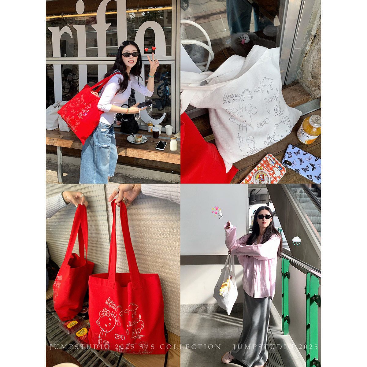 草莓跳 夏季kitty猫印花通勤单肩大容量帆布包包,箱包皮具/热销女包/男包,时尚帆布包,淘宝优惠券,粉丝福利购,淘宝优惠卷