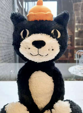 jELLYCAT猫老板毛绒安抚玩偶 25周年 JACK杰克猫公仔 黑猫斜挎包