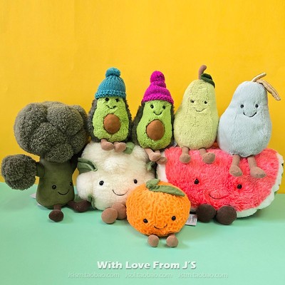 绝版英国水果蔬菜毛绒公仔