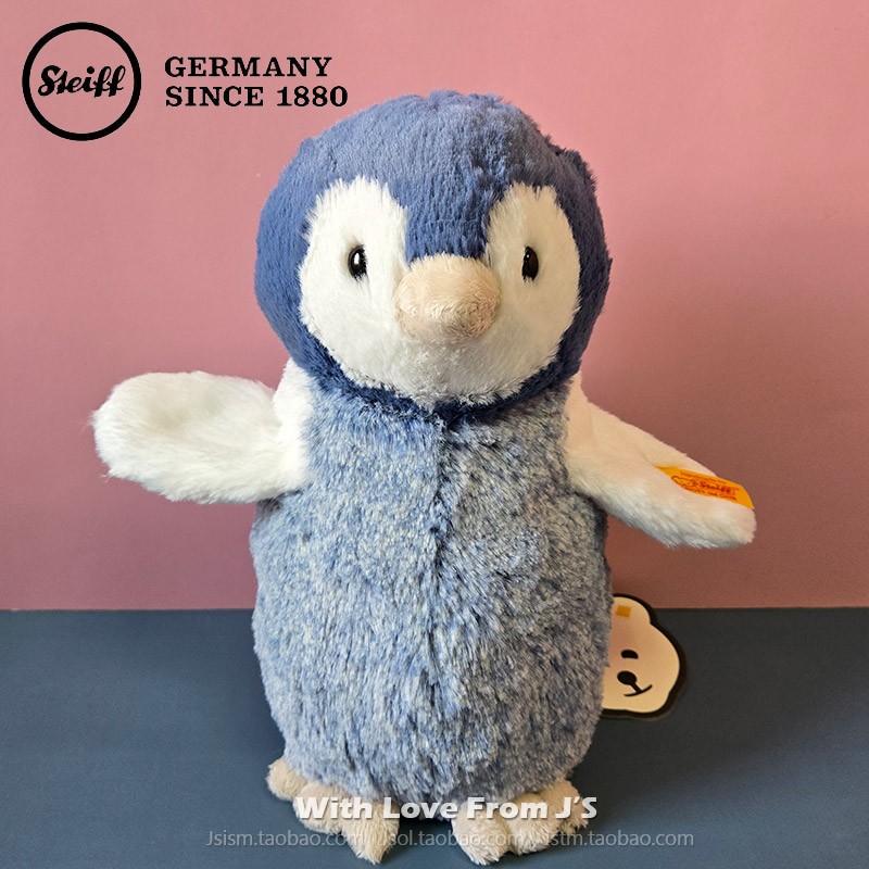 德国Steiff 企鹅Paule penguin毛绒安抚玩偶 史戴芙仿真动物公仔