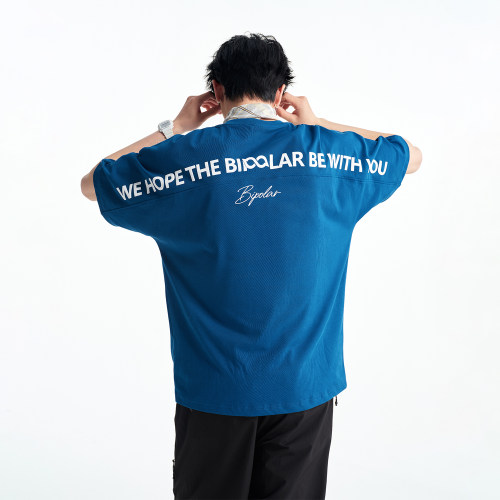 BIPOLAR印花美式宽松短袖T恤