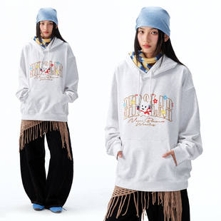 BIPOLAR西高地刺绣连帽卫衣休闲可爱款 套头上衣外套情侣百搭新款