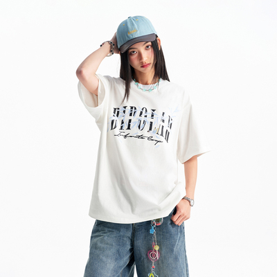 BIPOLAR竹叶青鸟短袖纯棉T恤