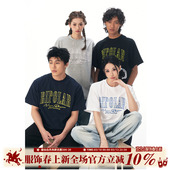 BIPOLAR断开字logo短袖 百搭潮牌T恤 多色硅胶立体刺绣上衣基础款