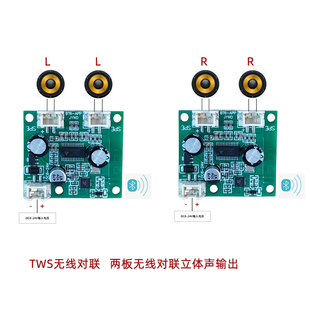 8V12V24V立体声app蓝牙音频模块8欧10W15W蓝牙功放板 TWS无线对联