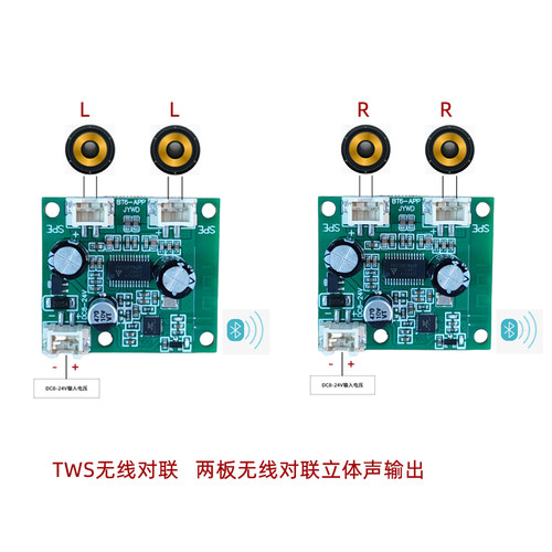 15W蓝牙模块TWS蓝牙功放板