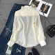 女春季 高货气质小翻领白衬衫 欧货天丝上衣 深圳南油新款 高性价比