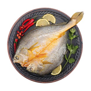 大梅小镇活鱼制作新鲜速冻黄鱼鲞三去大黄鱼每条350g左右*5条