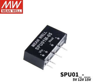 明纬模块电源SPU01L/01M/01N 5V12V15V DC-DC不稳压1W输出05 全新