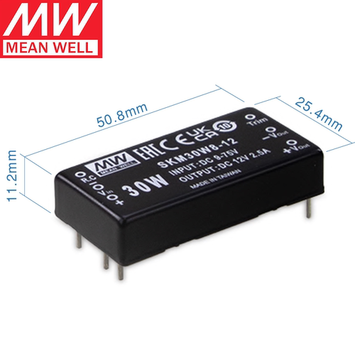 明纬 SKM30W8/DKM30W8 隔离稳压模块 03/05/12/15/24 DC-DC转换器