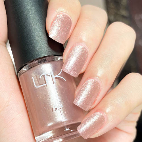 香槟粉金色指甲油亮晶晶爆闪亮片