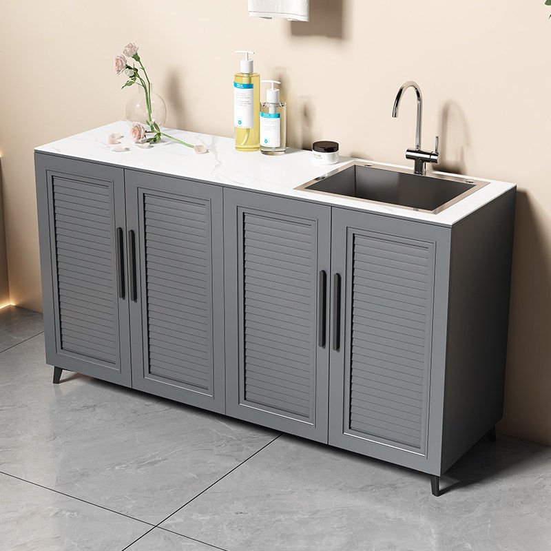 户外庭院铝合金防水防晒家用水槽一体洗手盆柜组合阳台定制操作台,家装主材,盆、台一体成型式台盆,淘宝优惠券,粉丝福利购,淘宝优惠卷