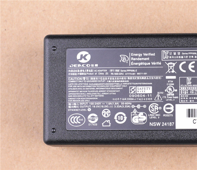 适用hp惠普tpn-f112 f113 19.5v3.33a 65w 电源适配充电器线 蓝口