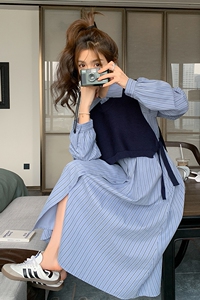 2025年秋季新款两件套装绝美连衣裙女长袖2C112-L699-P135-K188图片