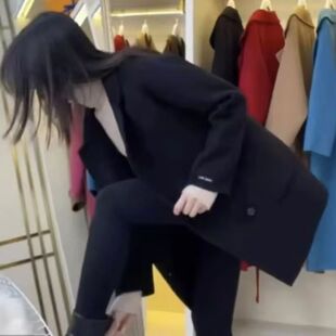 反季处理大衣春季秋冬女双面毛呢外套小个子时尚休闲风双面大衣