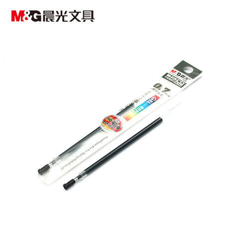 晨光 MG-6128中性笔芯 0.7MM黑蓝红色水笔芯子弹头会议签字笔替芯