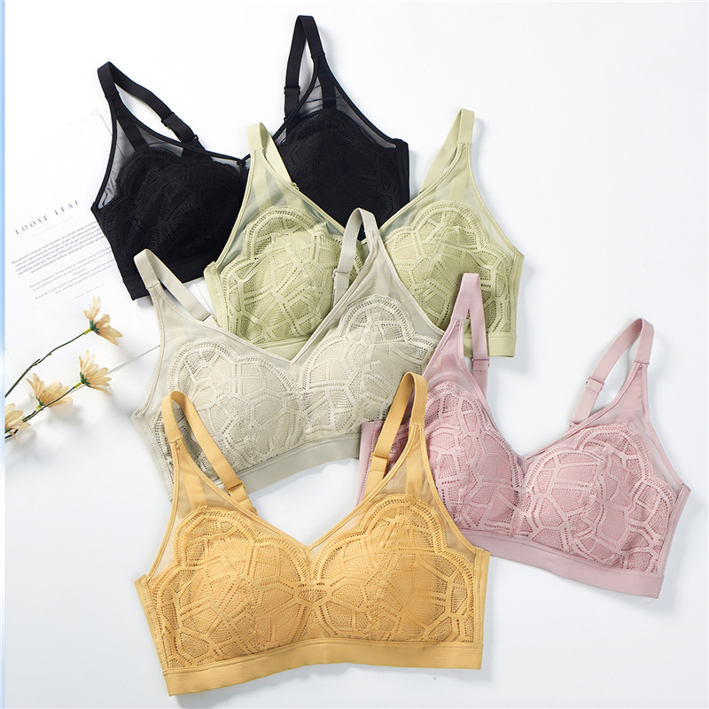 显小文胸无钢圈乳胶透气性感