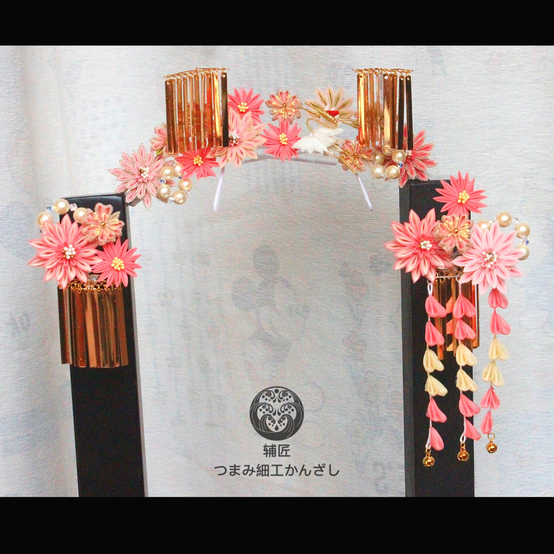 辅匠『公主花冠』细工花和风和服发饰细工发簪lolita