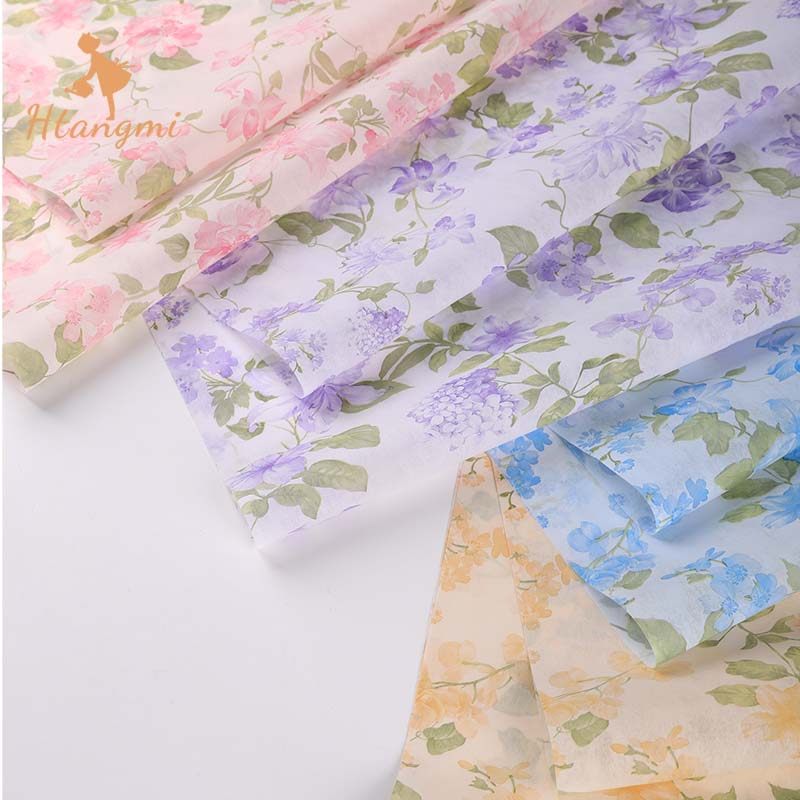 汉唐美新款花满筑印花牛奶棉纸