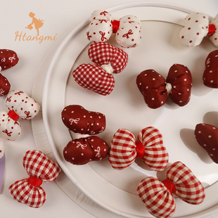 214情人节新款填充棉蝴蝶结简约花束装饰材料花艺手工diy花店辅材