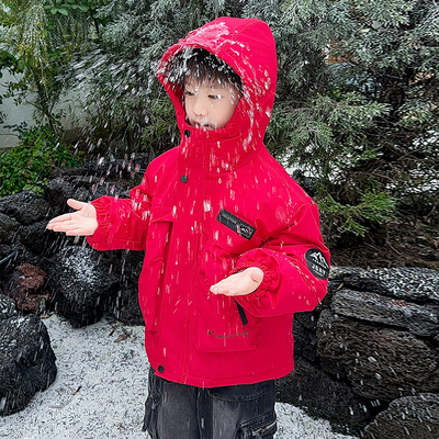 男童冲锋衣三合一可拆卸羽绒服内胆儿童宝宝棉衣帅气男孩保暖外套