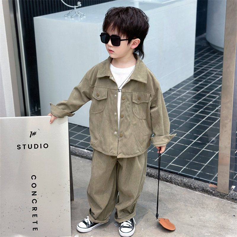 男童春装套装3儿童装2-5岁宝宝4洋气春秋款外套两件套6小童衣服潮