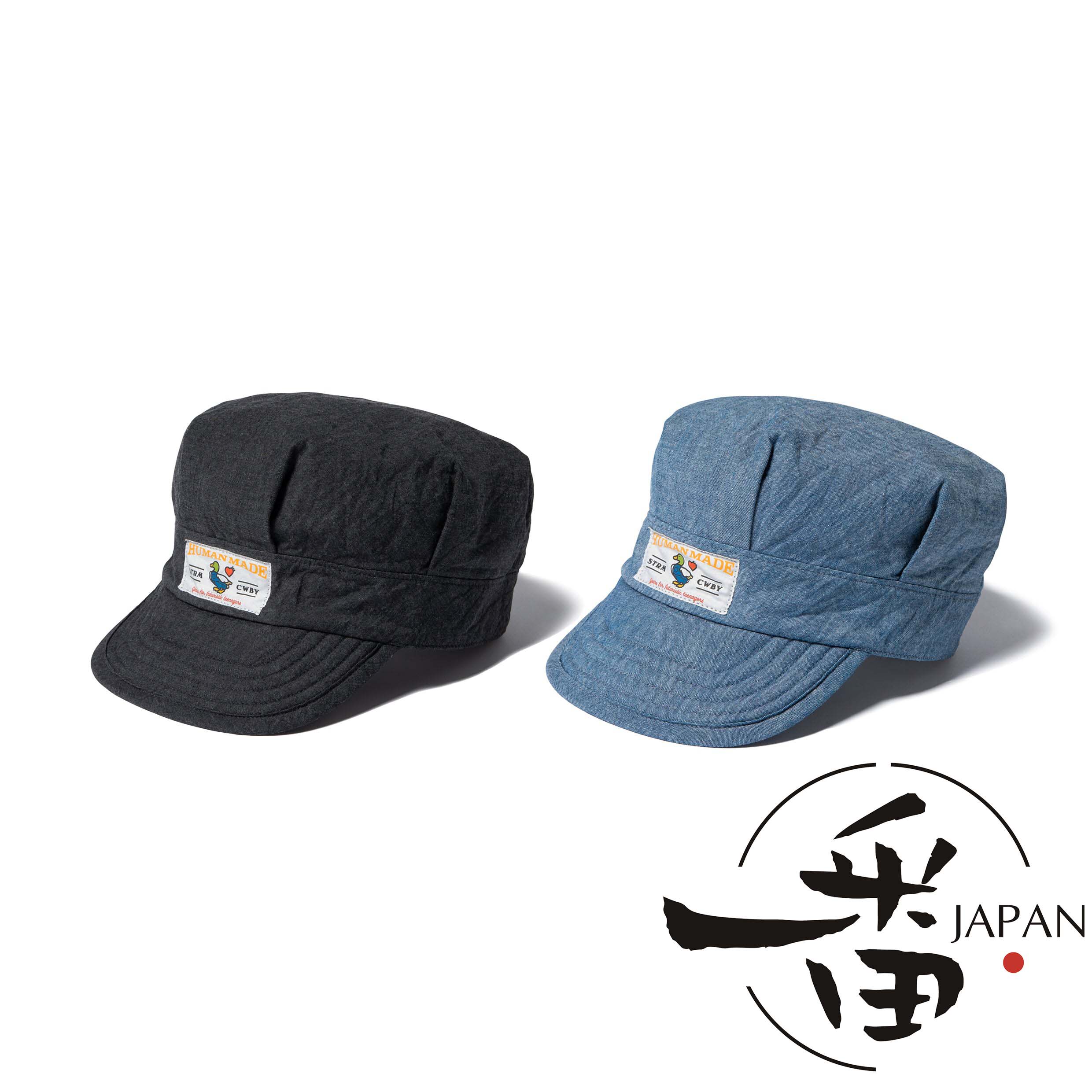 一番 订购 human made work cap 钱布雷布深罩短帽檐工作风格帽子