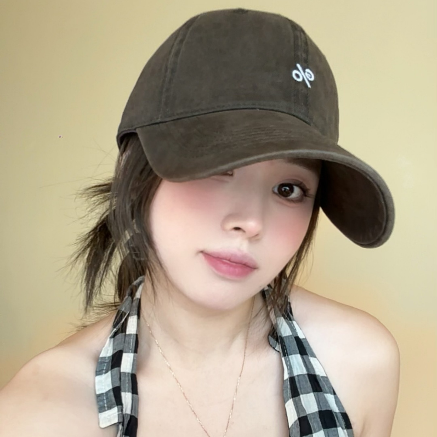 版型chao好棒球帽复古棕色春秋