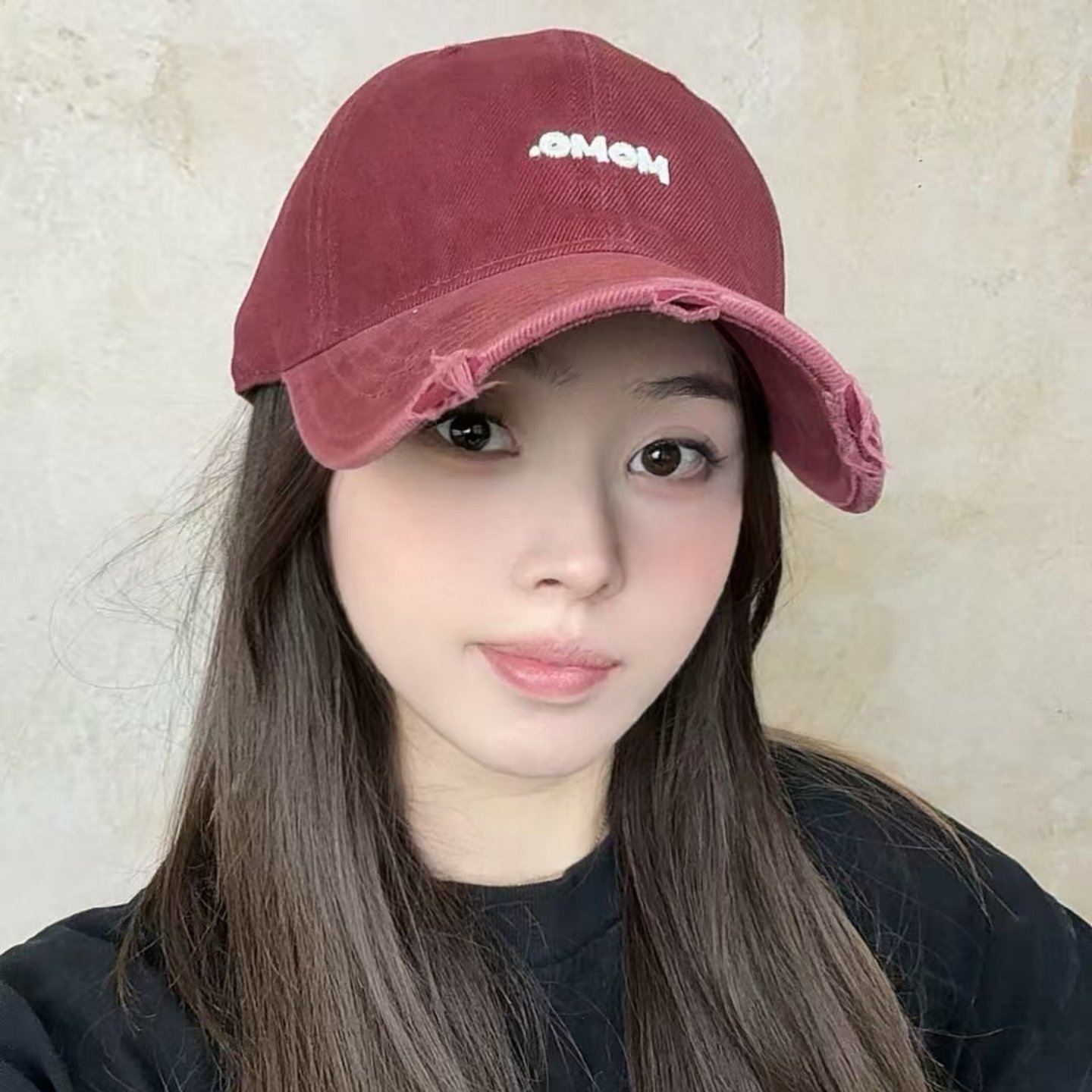 2025秋冬加厚复古做旧磨破韩系字母棒球帽女显脸小百搭大头围帽子,服饰配件/皮带/帽子/围巾,帽子,淘宝优惠券,粉丝福利购,淘宝优惠卷