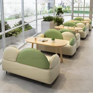 餐饮咖啡厅桌椅茶楼休息区商用洽谈接待美容院奶茶店卡座沙发组合