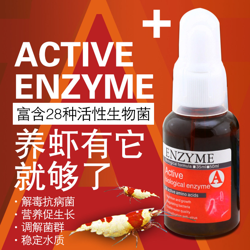 观赏虾宠物净水活性生物酶养虾神器稳定水质促进观赏鱼虾生长着色