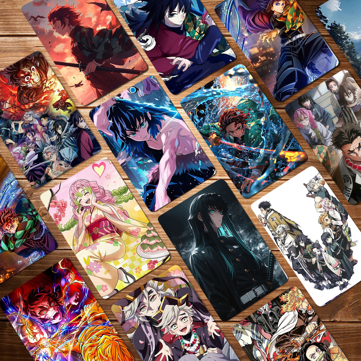 鬼灭之刃小卡片55张三寸圆角闪卡