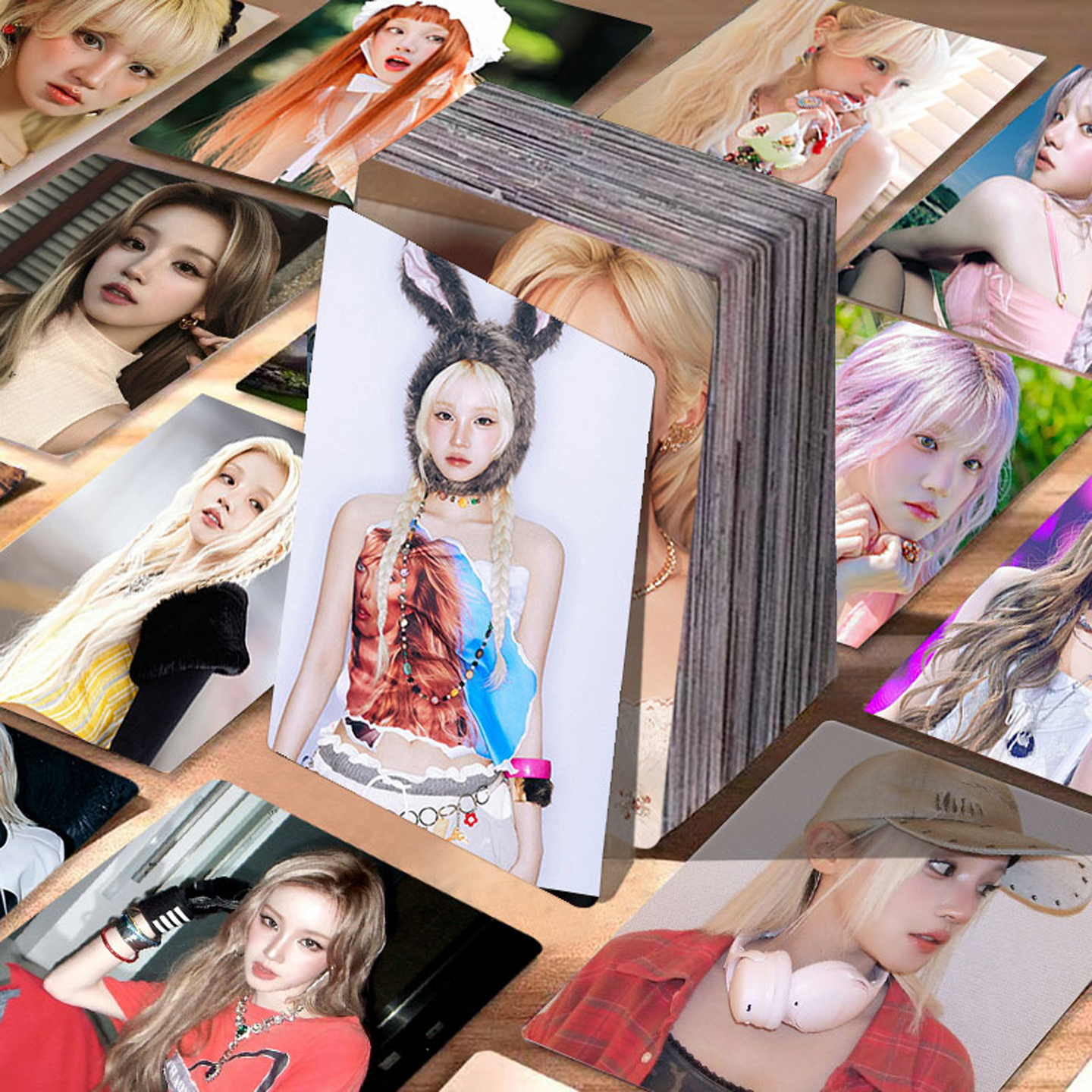 宋雨琦亮面小卡55张自印明星闪卡